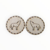 29mm Wood Burned Cabs Wolf